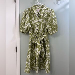 Rachel Parcell dress. Green palm frond pattern. Never worn.